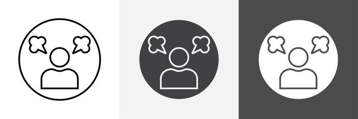 Angry person icon set vector art