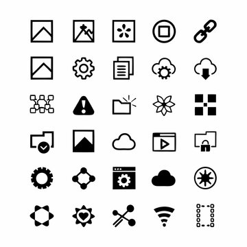 Create a visually appealing infographic showcasing various Git and version control system icons.  Include branching, merging, commit, push, pull icons.
