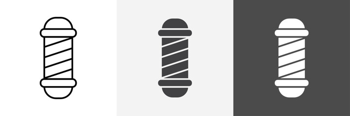 barber pole icon set vector art