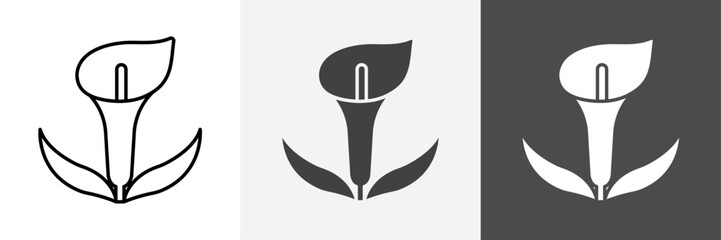 calla icon set vector art
