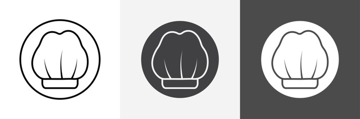Chef hat icon set vector art