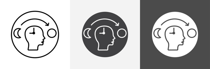 Circadian rhythms icon set vector art