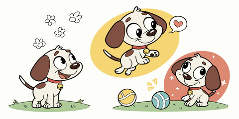 Obraz premium Adorable Puppy Designs Perfect for Branding Cute Dog Logos Childrens Books and Pet Products