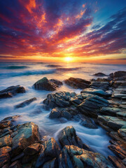 Obraz premium sunset over the sea