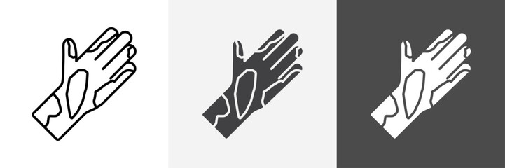 Contact Dermatitis icon set vector art