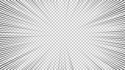 Black comic book transparent background