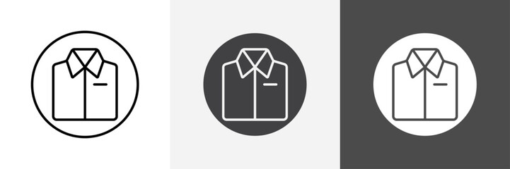 dress shirt icon set vector art
