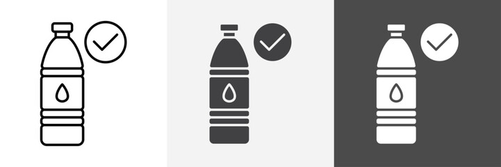 Drinking enough water icon set vector art