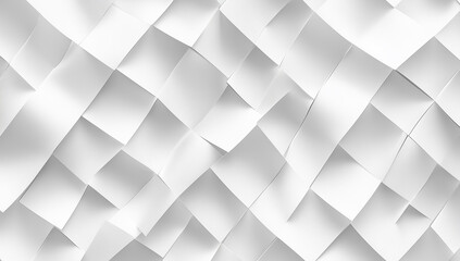 Fototapeta premium Abstract White Geometric Wall with Raised Cubes and Shadows