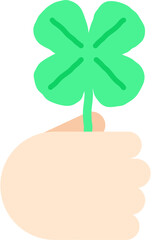 Four-Leaf Clover in Hand
