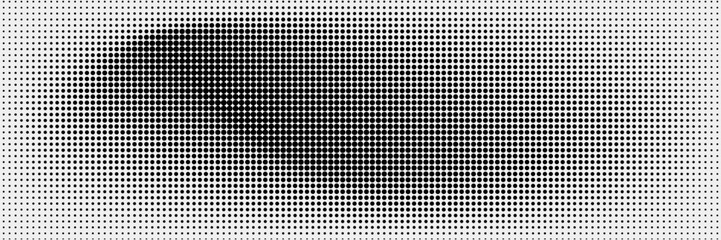 Dotted gradient vector illustration, white and black halftone background, horizontal seamless dotted lines, monochrome dots texture backdrop, retro effect. modern