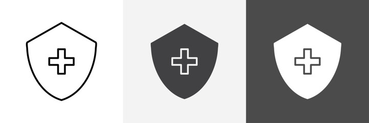 Health insurance icon set vector art