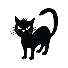 Obraz premium Angry Cat Vector Silhouette