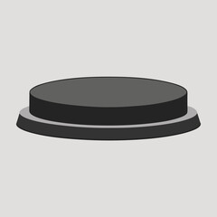 Minimalist Dark Gray Product Display Podium or Stage Platform for Presentation and Showcase with Soft Shadows on Neutral Background Simple Design