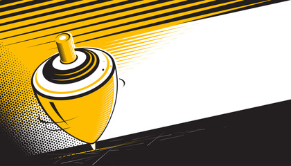 Abstract Spinning top toy background.
