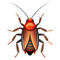 vector illustration of a bug or cockroach