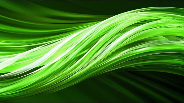 Ethereal Green Swirls: A captivating abstract design features flowing waves of emerald and lime green, creating a sense of movement and energy in this artistic display.