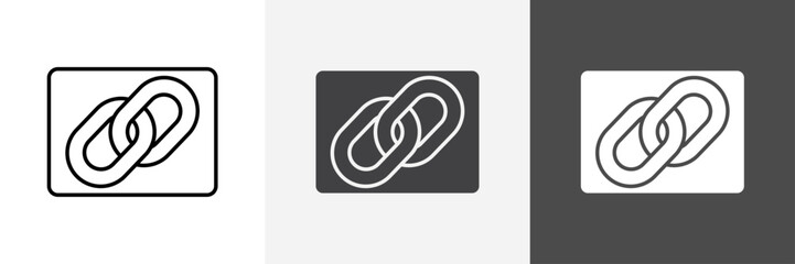 Link icon set vector art