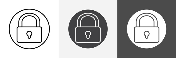 Lock icon set vector art