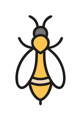 icon bee on white background