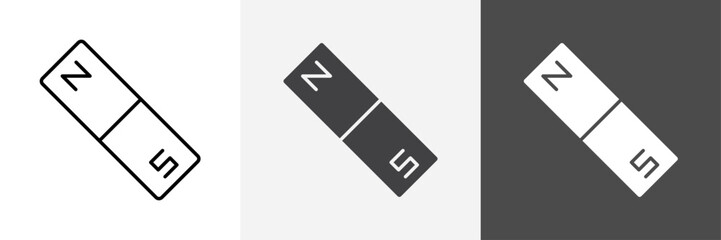 Magnet icon set vector art