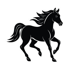 Horse Gallop Vector Silhouette