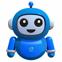 blue robot with blank sign © KHADIJA AKTER