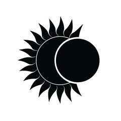 Fototapeta premium Minimalist Sun Moon Vector Silhouette