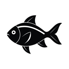Obraz premium Simple Aquarium Fish Vector Silhouette