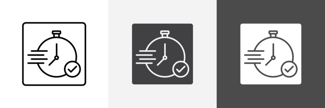 quick response icon set vector art