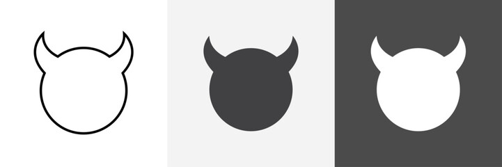 satan evil icon set vector art