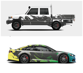 Custom Car Wraps Designs for Truck and Sports Car