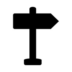 Signpost icon, direction icon.
