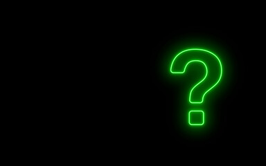 Neon question mark icon. Ask icon. question mark icon	