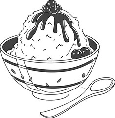 Delicious birthday cake vector illustration with cream and cherry