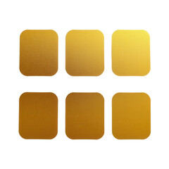 Collection of Smooth Golden Rectangles on White Background for Texture and Design Applications