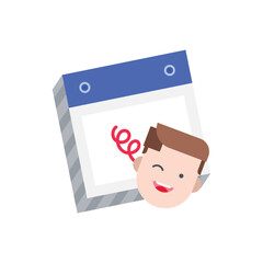  Friendship Day flat icon with white background vector stock illustration