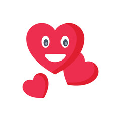 Love flat icon with white background vector stock illustration