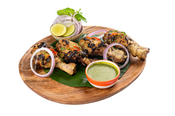 Authentic Tandoor tangdi kebab on a Transparent PNG background