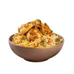 Authentic egg Dum biryani on a Transparent PNG background