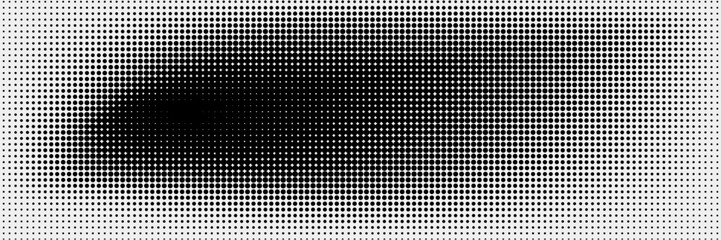 Dotted gradient vector illustration, white and black halftone background, horizontal seamless dotted lines, monochrome dots texture backdrop, retro effect. modern