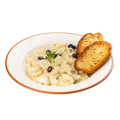 Macaroni white sauce pasta on a Transparent PNG Background