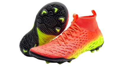 High-grip futsal shoes with dynamic soles, Transparent background, PNG file