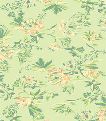 botanical floral, vector, seamless pattern , herbs and leaves ,big set, background with flowers