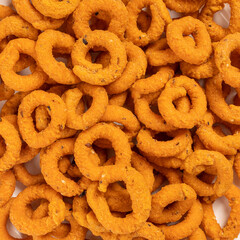 Traditional Indian Namkeen texture close-up macro picture