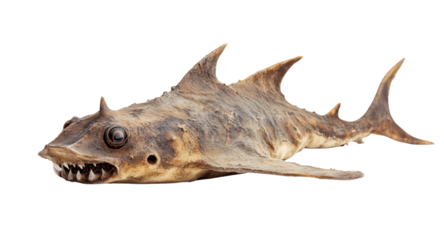 Horn shark with blunt head, Transparent background, PNG file