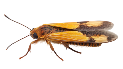 Indian meal moth full detail Transparent background, PNG file