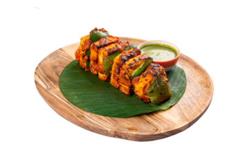 Tandoori Paneer Tikka on a Transparent PNG Background