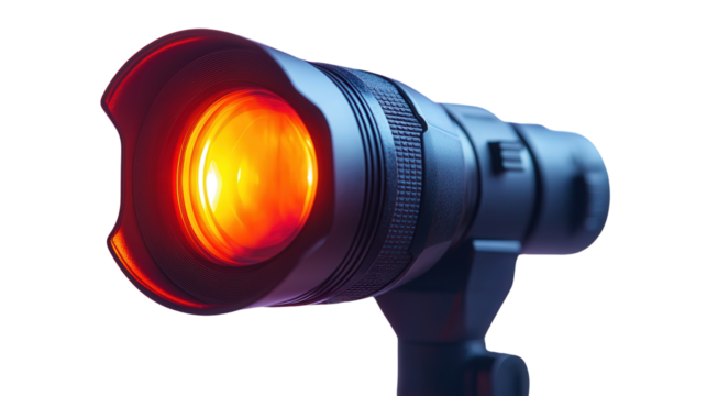 Infrared thermal camera for lab use, Transparent background, PNG file