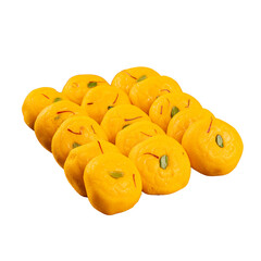 Kesar peda mithai, Indian sweet, on a Transparent PNG Background